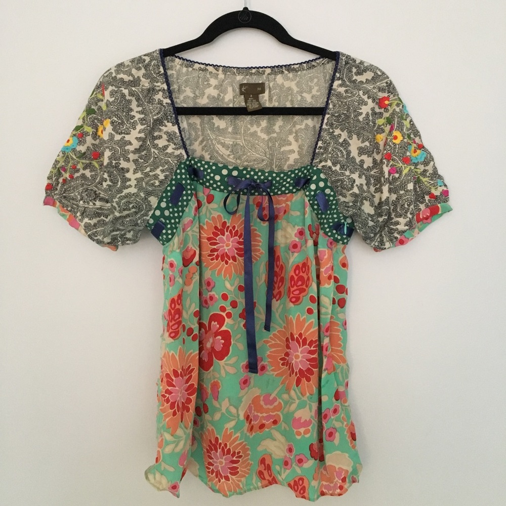 Anthropologie bohemian blouse by fei